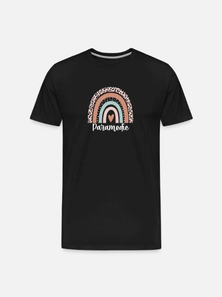 Paramedic Rainbow Leopard Funny Paramedic - Men's Premium Organic T-Shirt - black