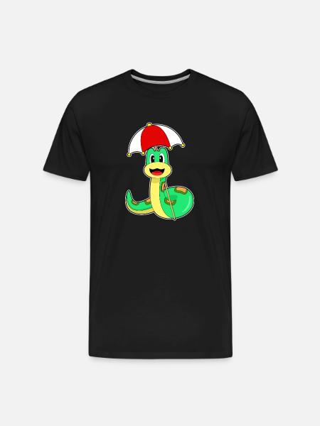 Snake Umbrella - Men's Premium Organic T-Shirt - black