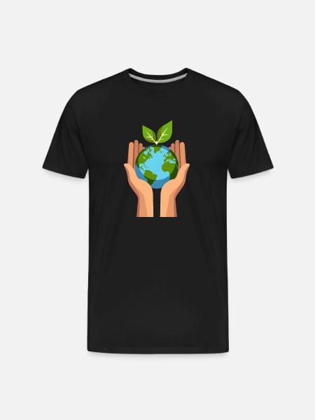 Eco Hands - Men's Premium Organic T-Shirt - black