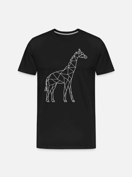 Giraffe low poly - Men's Premium Organic T-Shirt - black