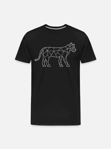 tiger polygon - Men's Premium Organic T-Shirt - black