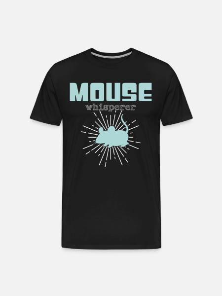 mouse whisperer - Men's Premium Organic T-Shirt - black