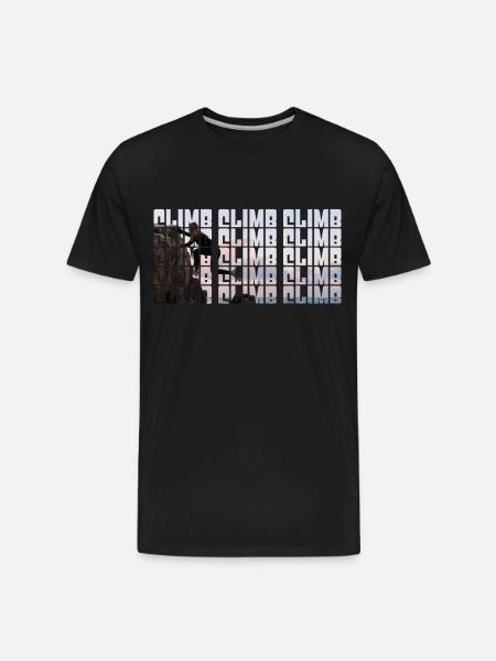climb - Men's Premium Organic T-Shirt - black