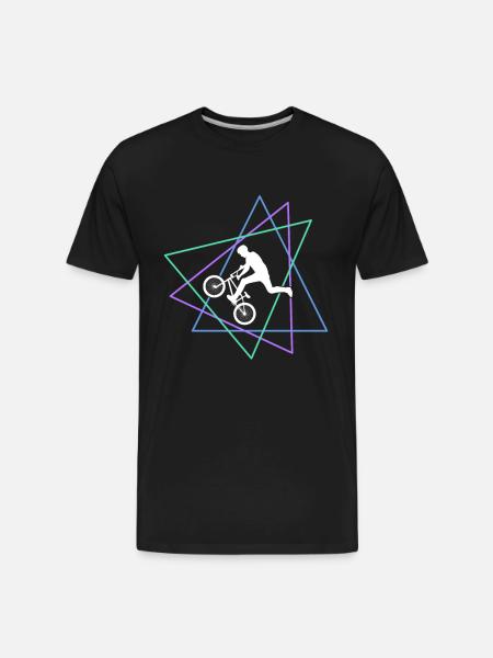 Geometric BMX Stunt Rider - Men's Premium Organic T-Shirt - black