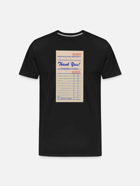 Paper Bill - Men's Premium Organic T-Shirt - black