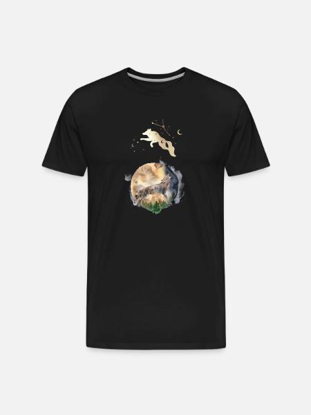 Wolf Moon Magic - Men's Premium Organic T-Shirt - black