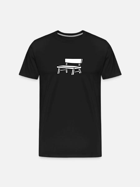 bench lineart - Men's Premium Organic T-Shirt - black