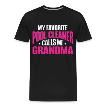Pool Cleaner Maintenance Swimming Pool Expert - Men's Premium Organic T-Shirt - black - Front - AI Model Male 185 light (185cm)