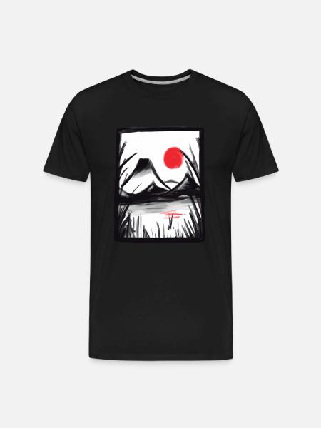 Japanese Landscape - Men's Premium Organic T-Shirt - black