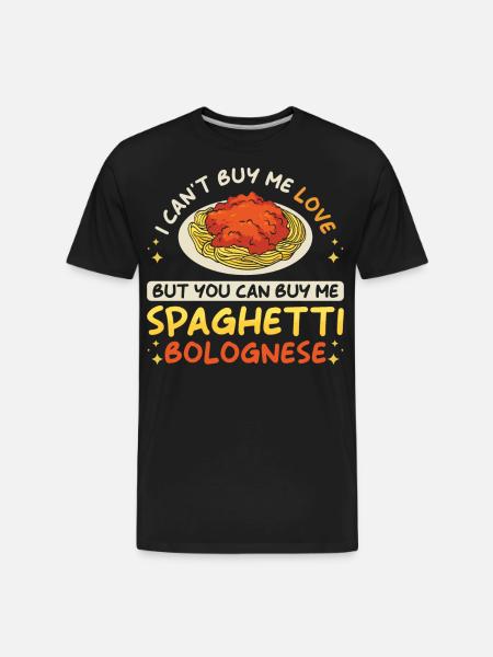 Spaghetti Bolognese - Men's Premium Organic T-Shirt - black