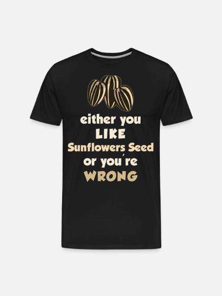 Sunflower Seeds - Men's Premium Organic T-Shirt - black