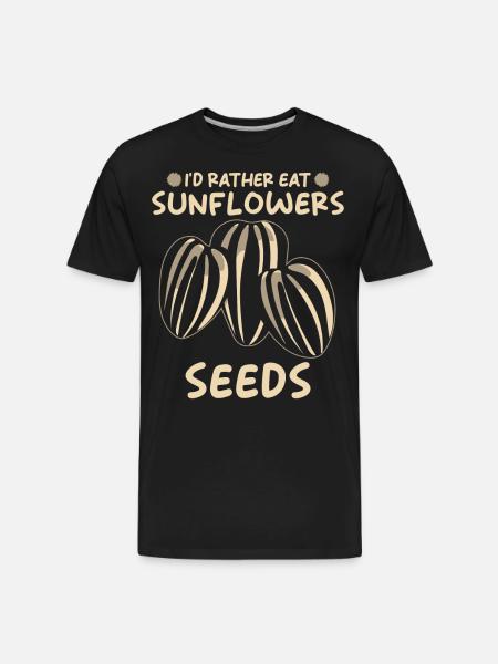 Sunflower Seeds - Men's Premium Organic T-Shirt - black