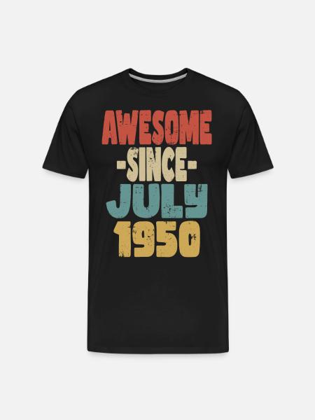 Awesome July 1950 - Men's Premium Organic T-Shirt - black