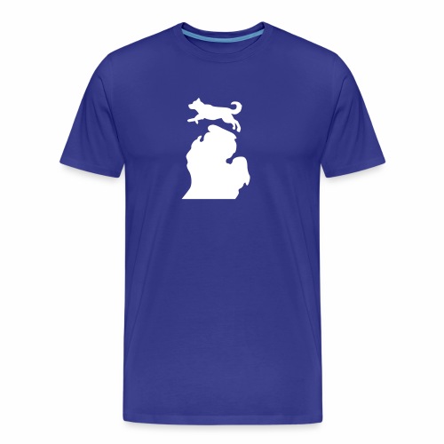 Bark Michigan Husky - Michigan Tech Colors - Men's Premium Organic T-Shirt