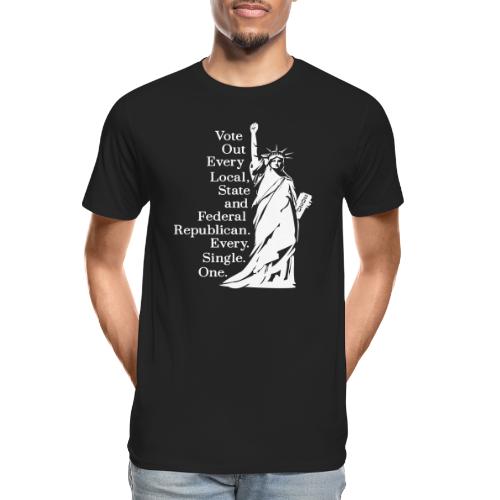Vote Out Republicans Statue of Liberty - Men's Premium Organic T-Shirt