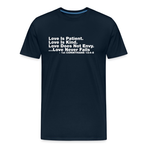 Love Bible Verse - Men's Premium Organic T-Shirt