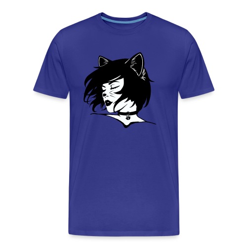 Cute Kitty Cat Halloween Costume (Tail on Back) - Men's Premium Organic T-Shirt