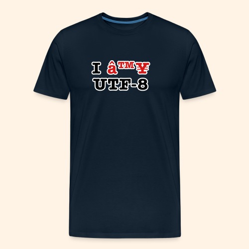 I â™¥ UTF-8 - Men's Premium Organic T-Shirt
