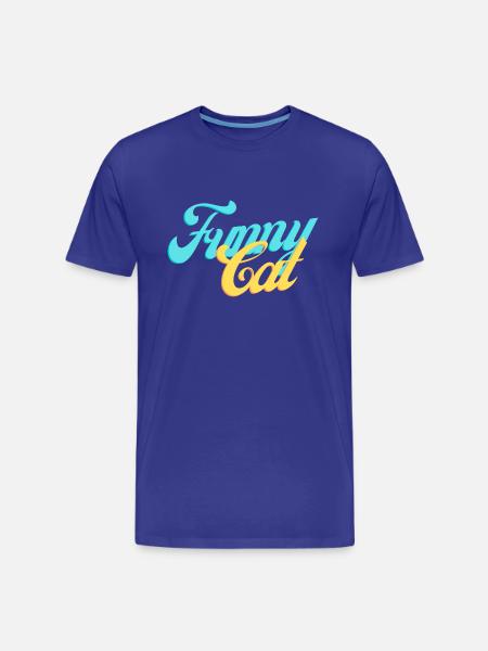 Funny cat - Men's Premium Organic T-Shirt - royal blue
