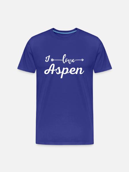 I Love Aspen - Men's Premium Organic T-Shirt - royal blue