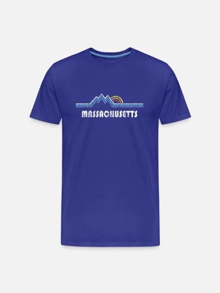 Retro Massachusetts Gift Massachusetts - Men's Premium Organic T-Shirt - royal blue