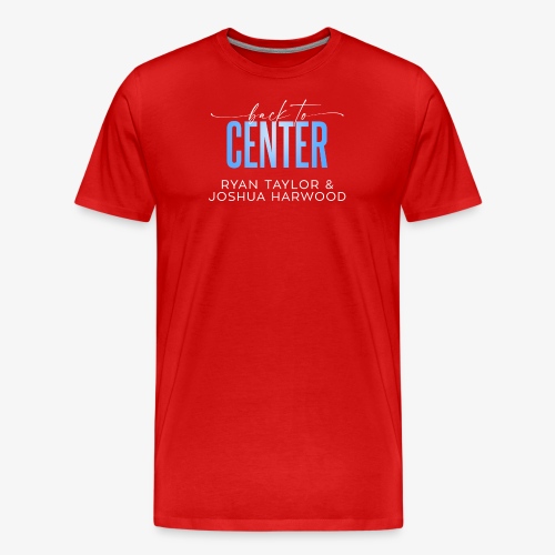 Back to Center Title White - Men's Premium Organic T-Shirt