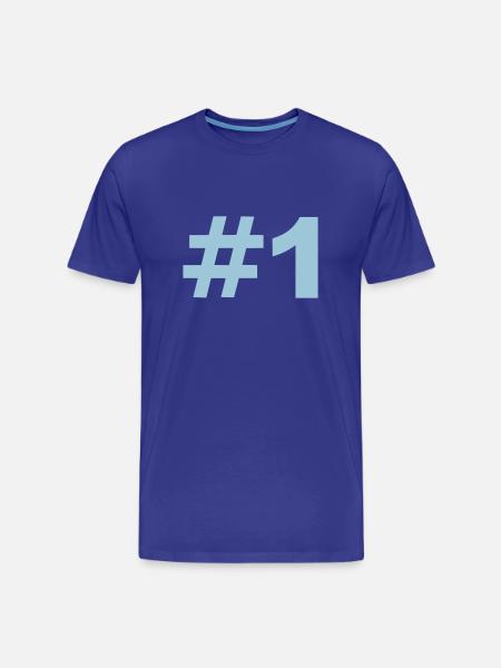 Number 1 - Men's Premium Organic T-Shirt - royal blue