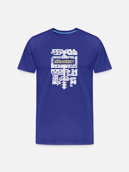 Adventure Dungeon Map Grid - Men's Premium Organic T-Shirt - royal blue