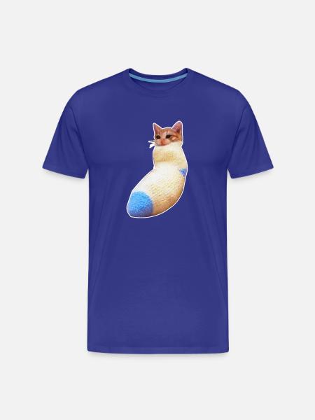 sadcat sock meme funny - Men's Premium Organic T-Shirt - royal blue