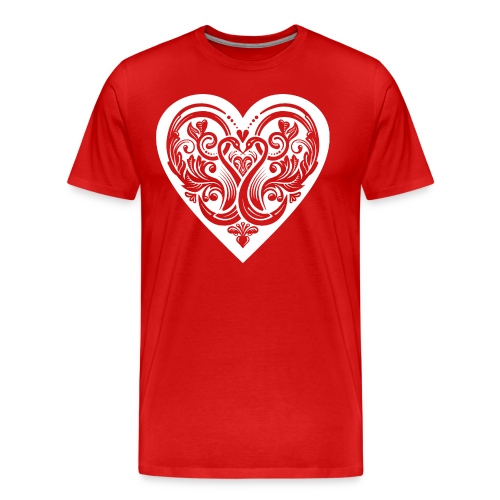 love birds heart - Men's Premium Organic T-Shirt
