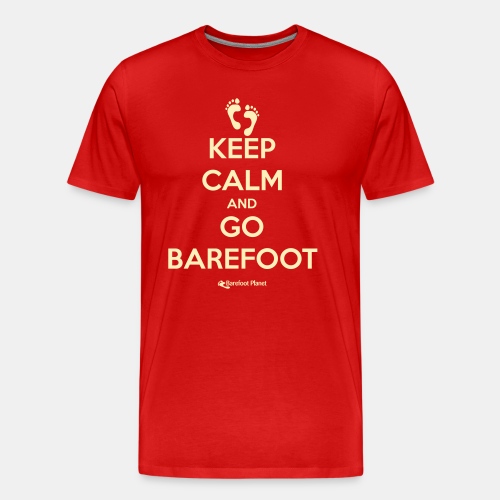 Keep Calm and Go Barefoot - Men's Premium Organic T-Shirt