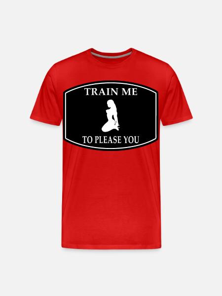 BDSM Train Me Dominance & Submission - Men's Premium Organic T-Shirt - red