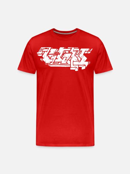 Graffiti Piece - White - Men's Premium Organic T-Shirt - red