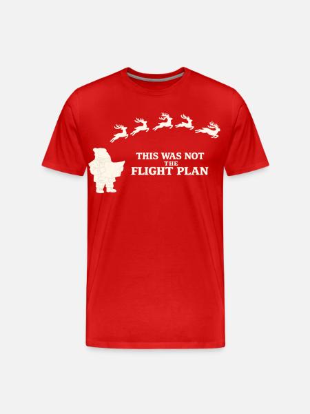 Santa’s Christmas Flight Plan - Men's Premium Organic T-Shirt - red