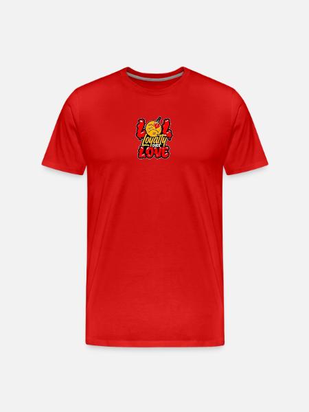 Loyalty Over Love Emblem - Men's Premium Organic T-Shirt - red