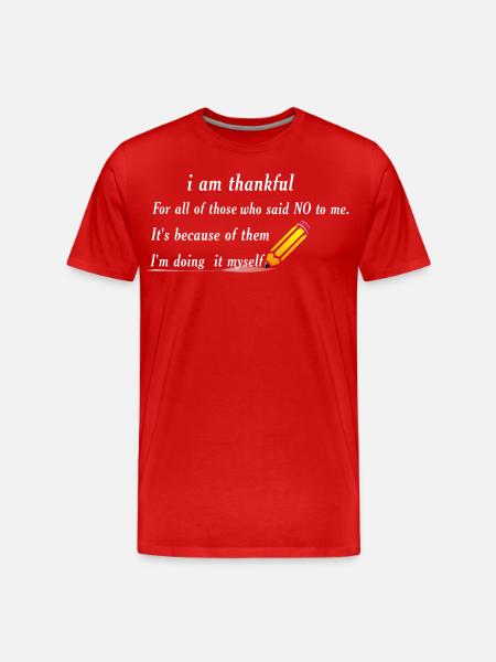 THANKFUL - Men's Premium Organic T-Shirt - red