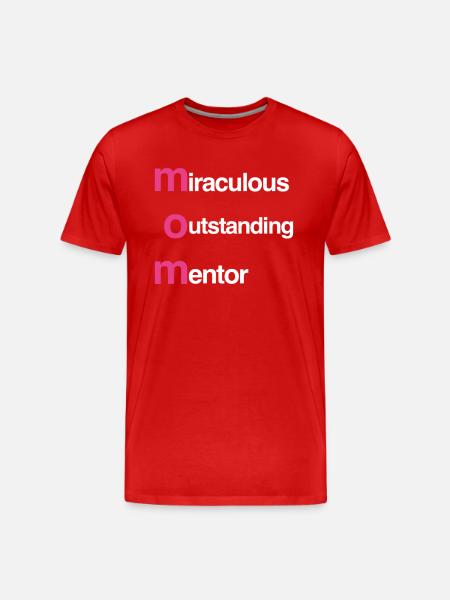 Outstanding Mentor Mom - Men's Premium Organic T-Shirt - red
