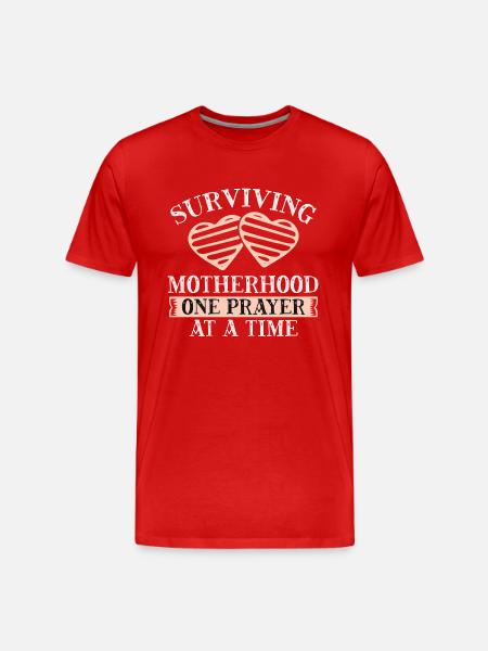 Surviving motherhood cool cool - Men's Premium Organic T-Shirt - red