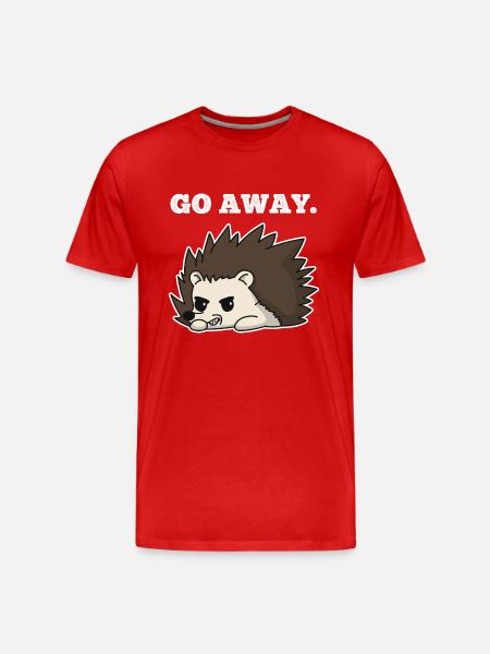 Go Away Porcupine - Men's Premium Organic T-Shirt - red