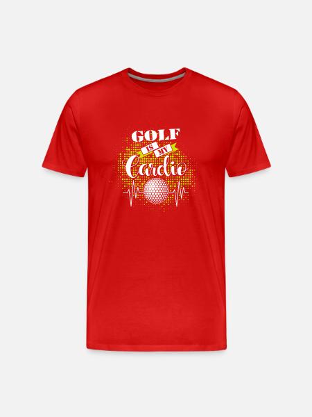Golf Is My Cardio - Men's Premium Organic T-Shirt - red