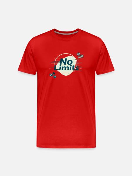 No Limits Fitness - Men's Premium Organic T-Shirt - red