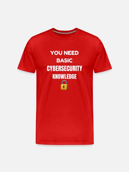 Basic Cybersecurity Knowledge Tee - Men's Premium Organic T-Shirt - red