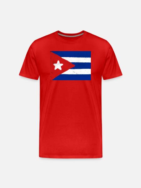 Cuban flag  - Men's Premium Organic T-Shirt - red