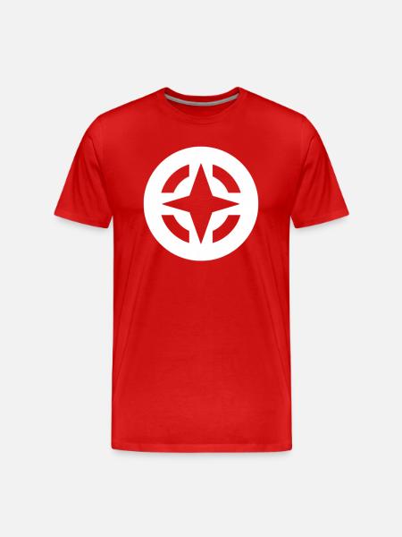 Compass Star Circular Emblem - Men's Premium Organic T-Shirt - red