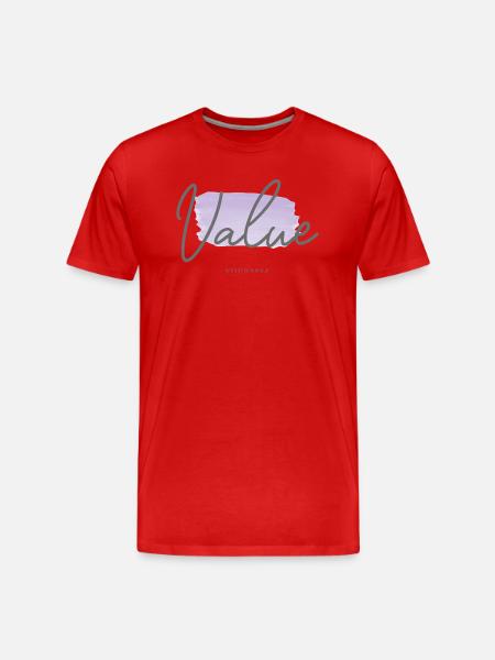 Value Yourself - Men's Premium Organic T-Shirt - red