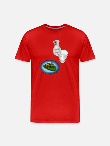 Sake with Spinach - Men's Premium Organic T-Shirt - red