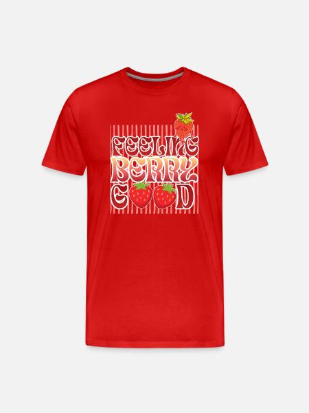 Feeling Berry Good - Men's Premium Organic T-Shirt - red