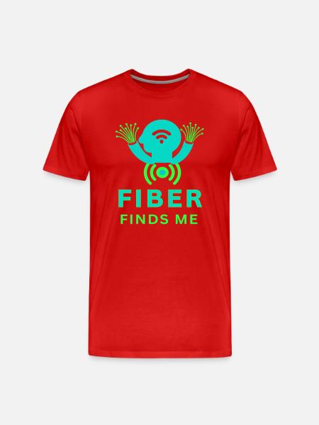 Fiber_Finds_Me_-_sized - Men's Premium Organic T-Shirt - red