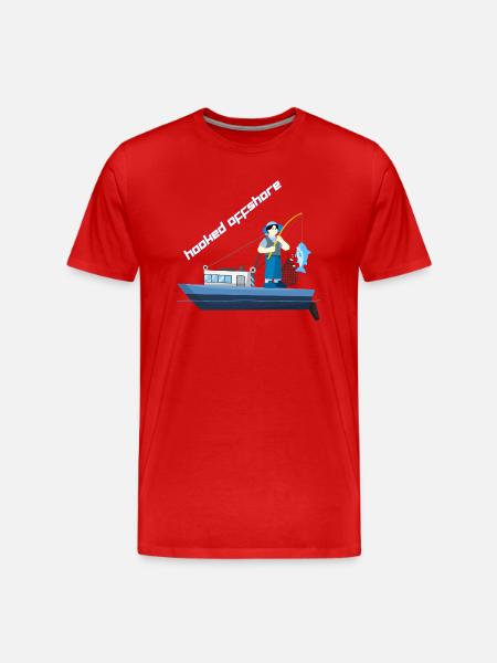 Hooked_Offshore - Men's Premium Organic T-Shirt - red