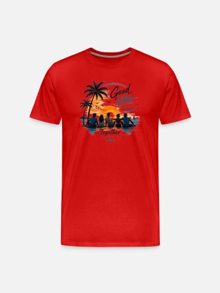 Togetherness - Men's Premium Organic T-Shirt - red